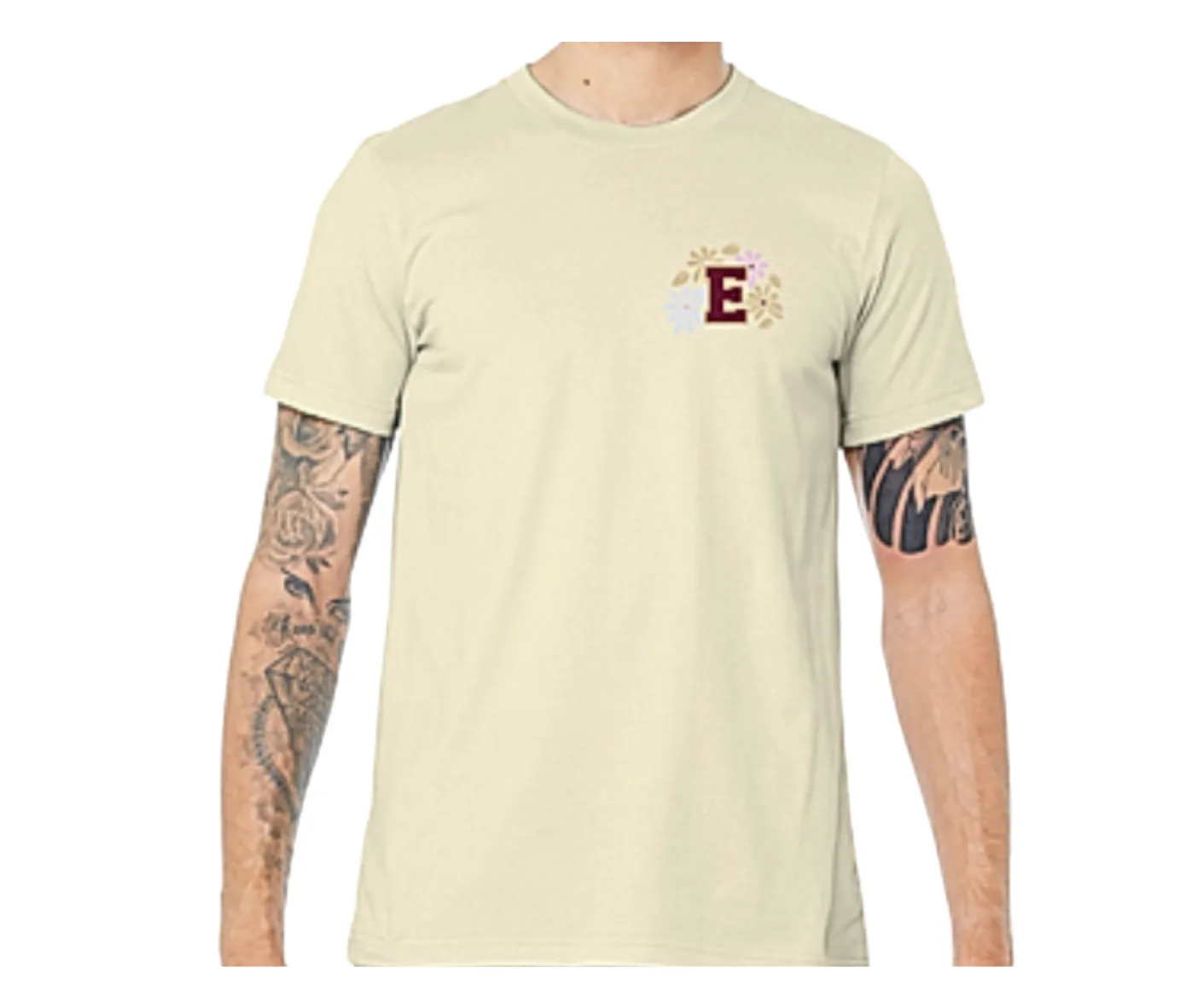 Floral E Tee Front